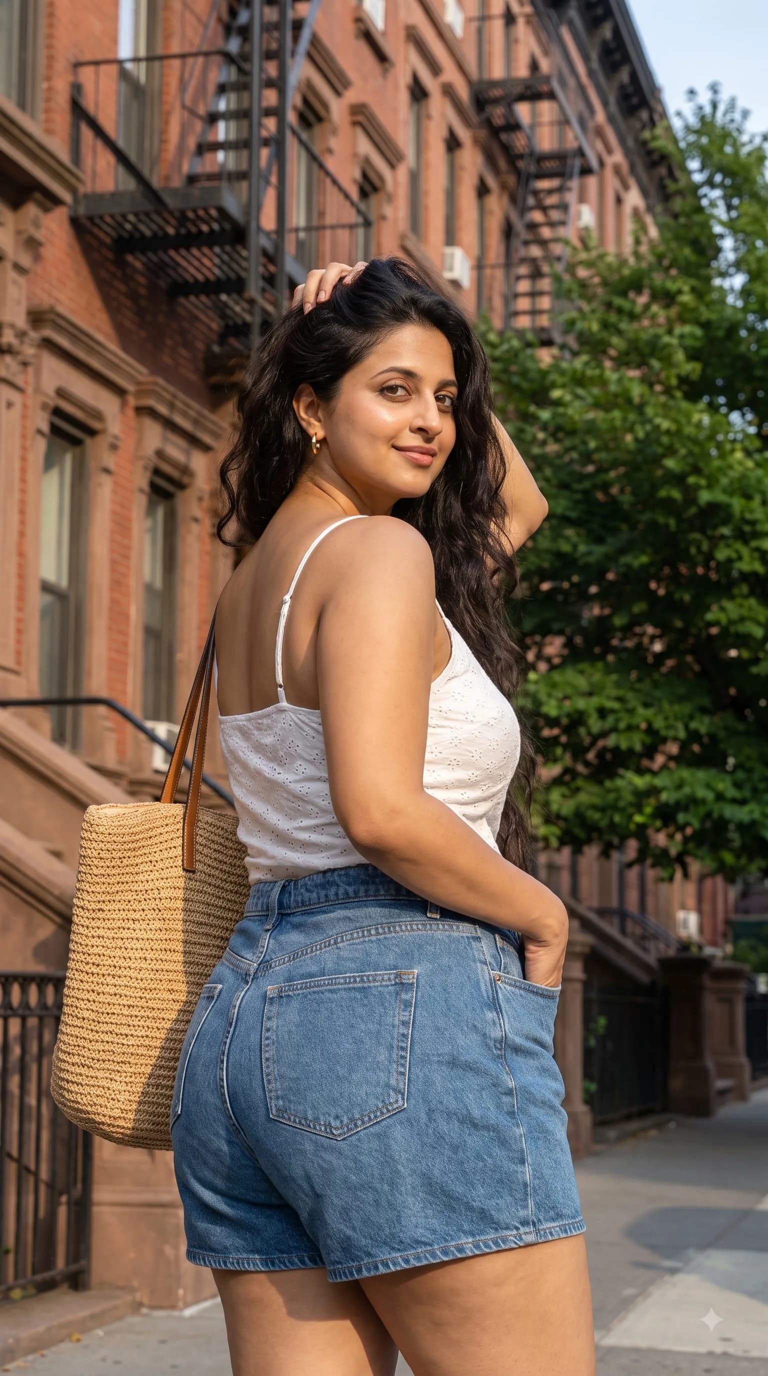 Summer Street Portrait — Deep Focus Image Prompt